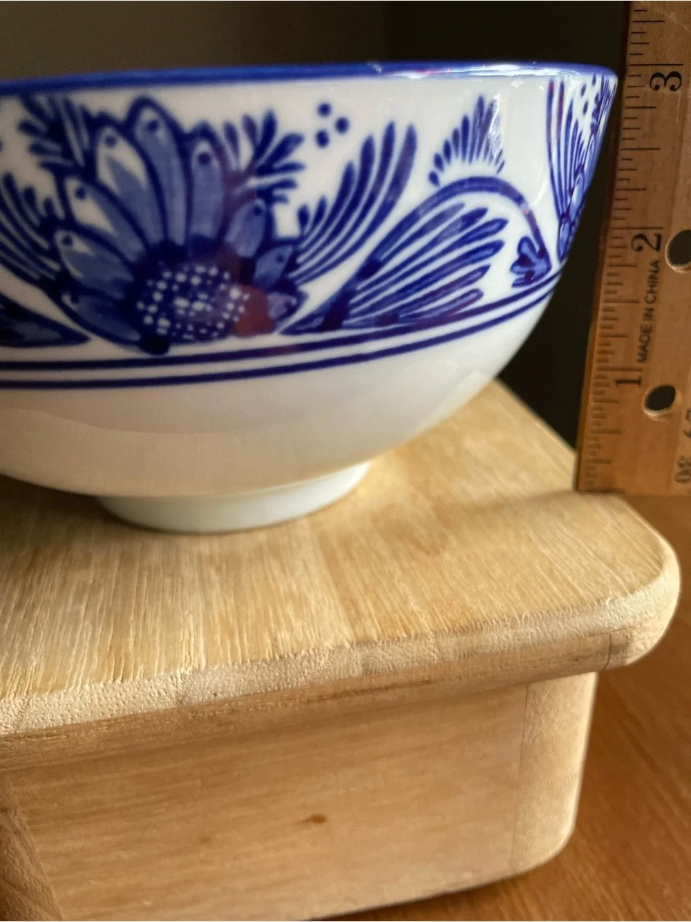Pottery Barn Ceramic Elsie Bowl Discontinued Replacement Piece - Blue Floral 6